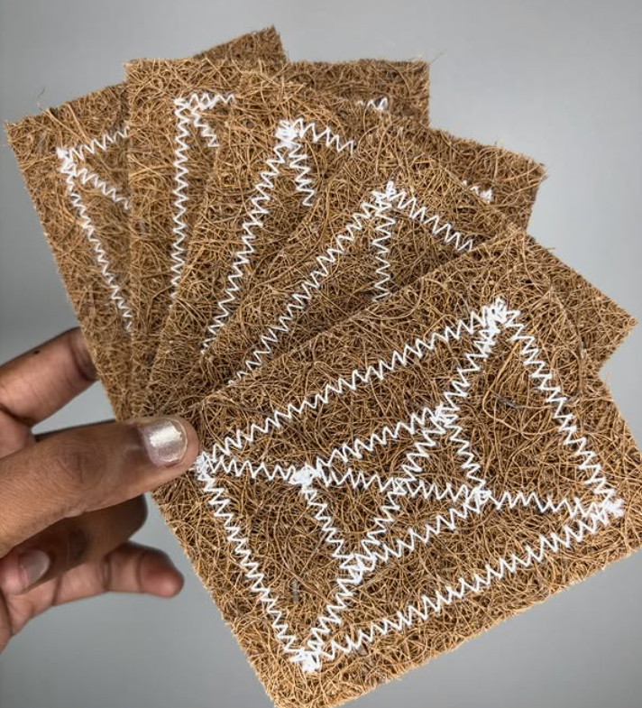 (Pack of 5) Eco-Friendly Coconut Scrubber | Natural Coir Dish Cleaning Scrub | Plastic-Free Kitchen Scrubber