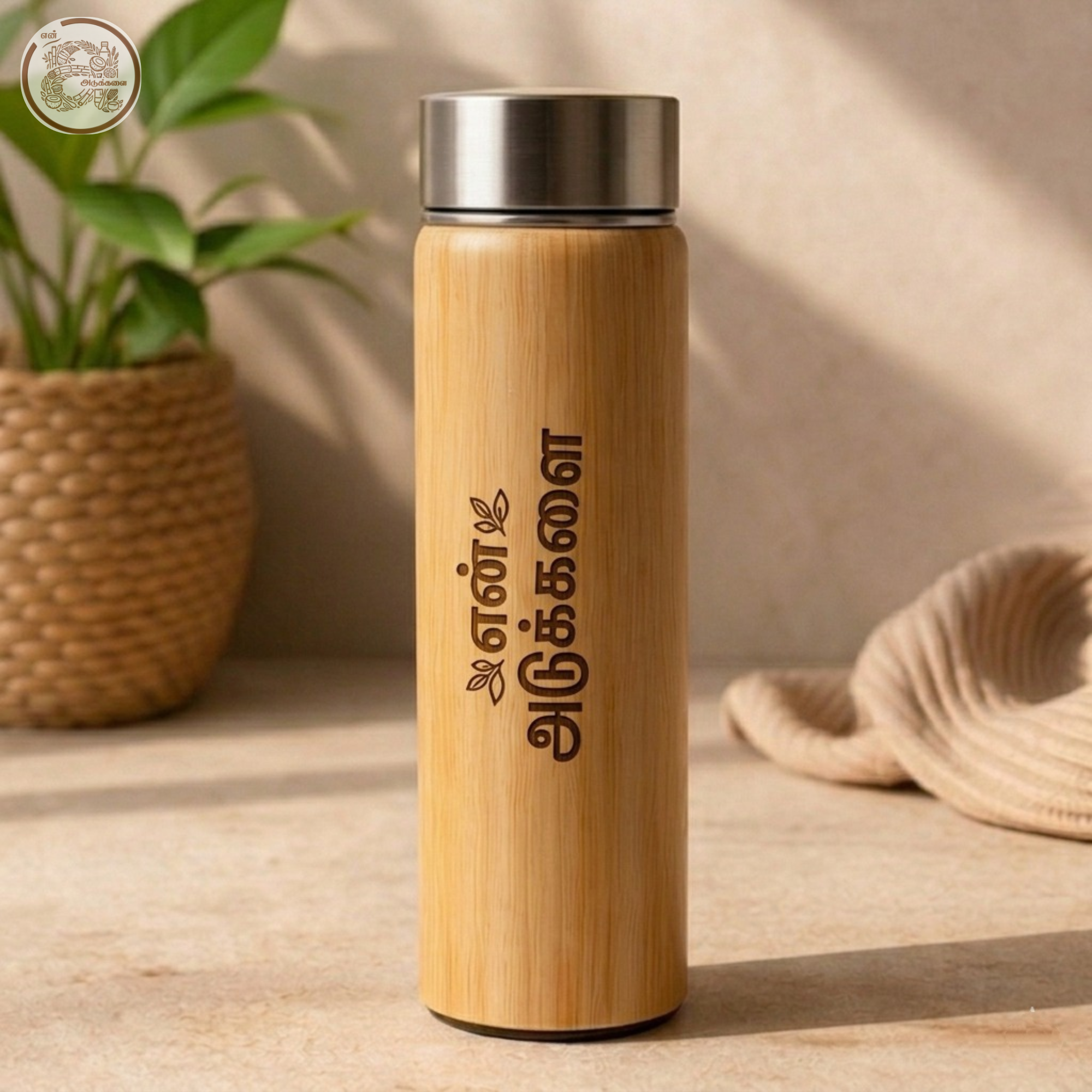Bamboo Thermos Bottle – 450ml
