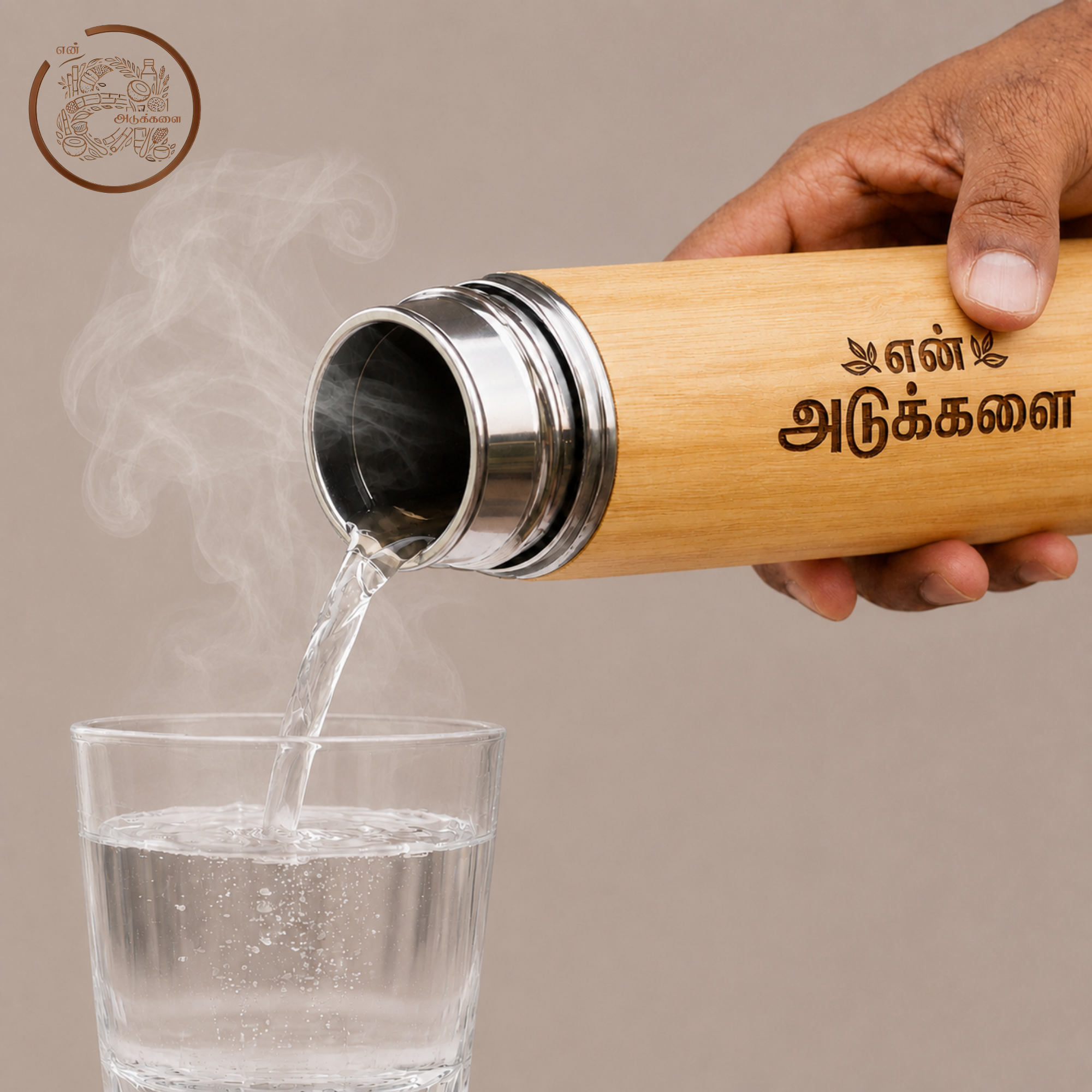 Bamboo Thermos Flask – 450ml