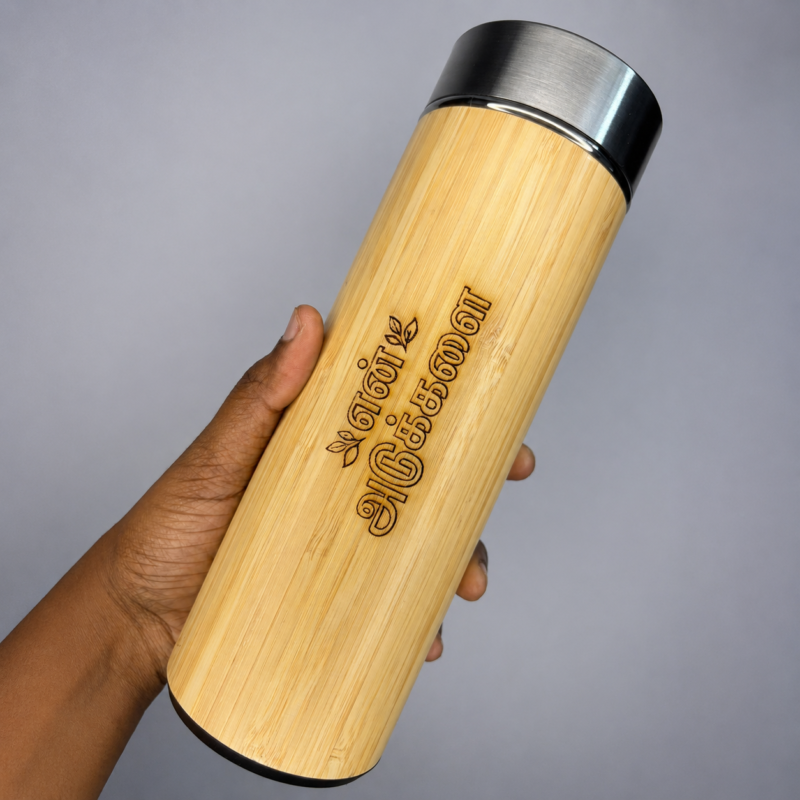 Bamboo Thermos Bottle – 450ml