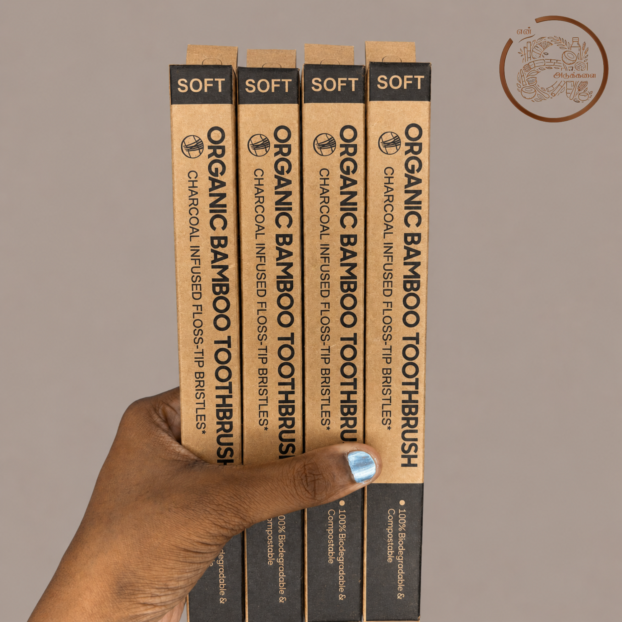 Bamboo Toothbrush - Pack of 4