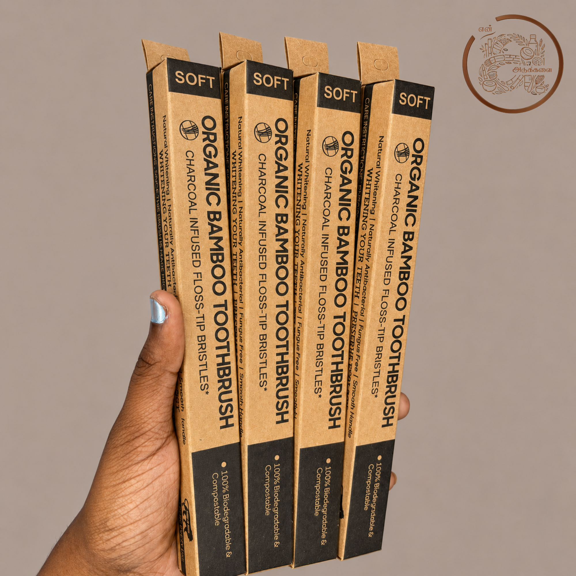 Bamboo Toothbrush - Pack of 4