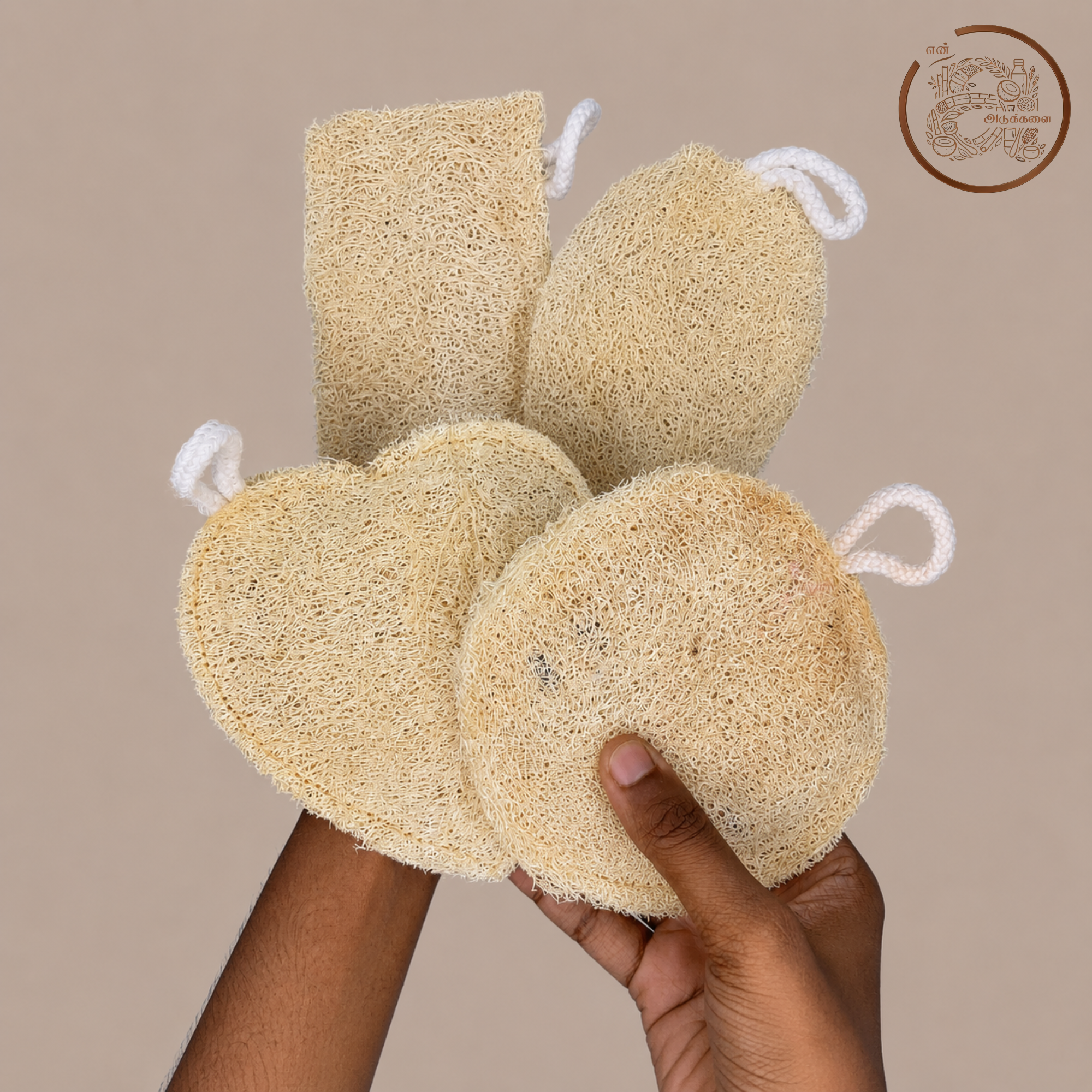 Ridge Gourd Body Scrubber - Pack of 4