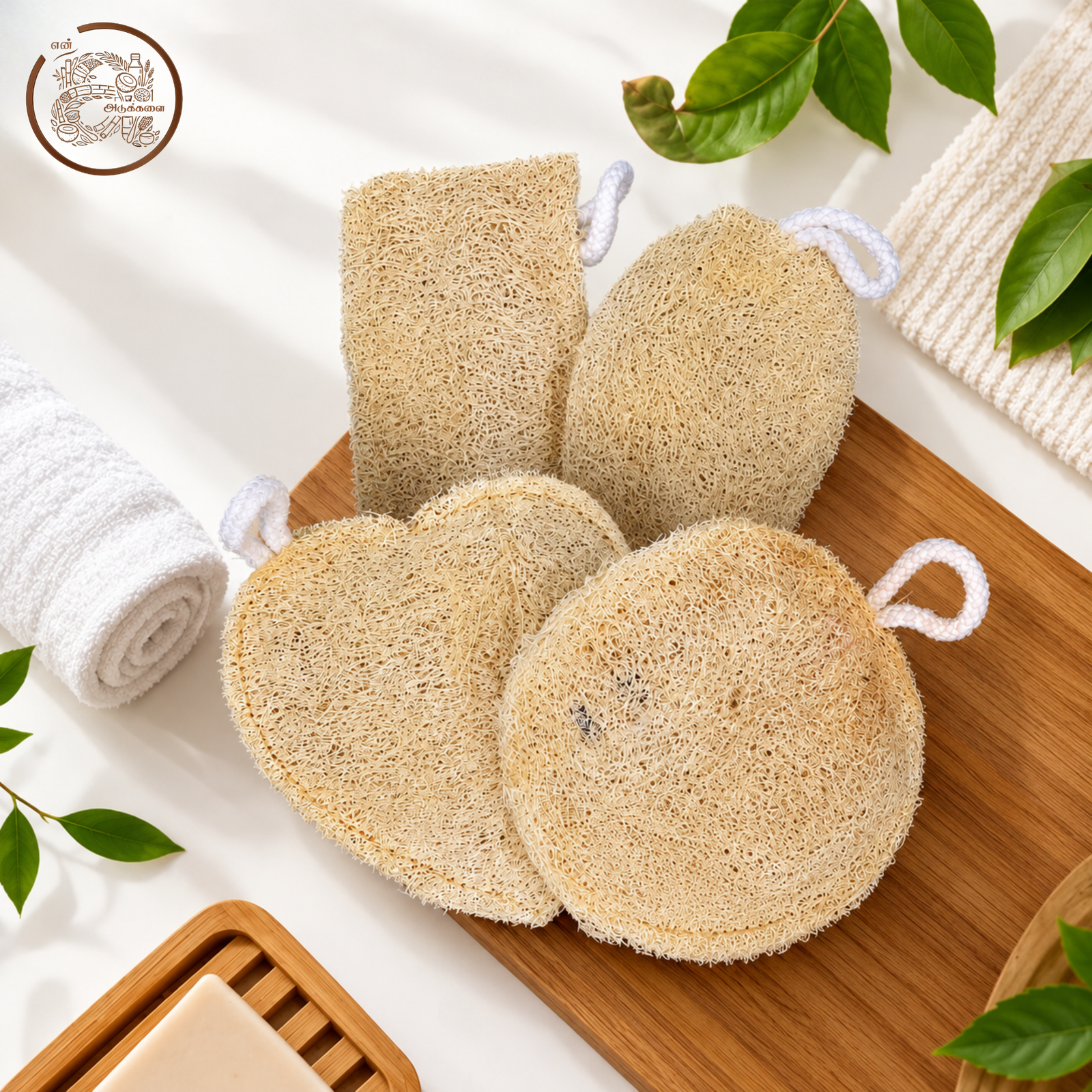 Ridge Gourd Body Scrubber - Pack of 4
