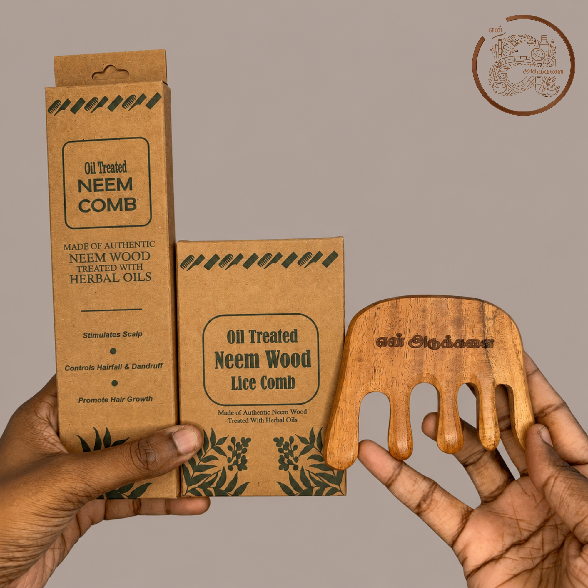Neem Comb Set of 3
