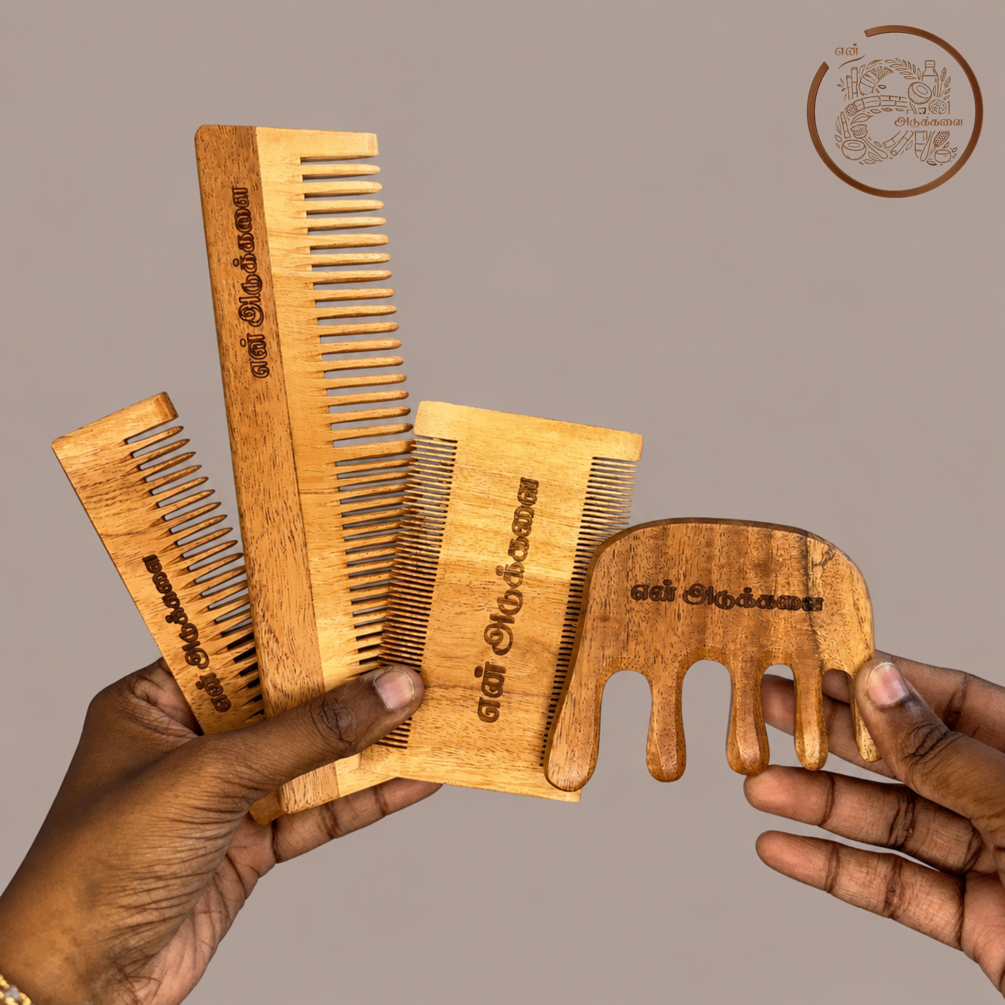 Neem Comb Set of 4