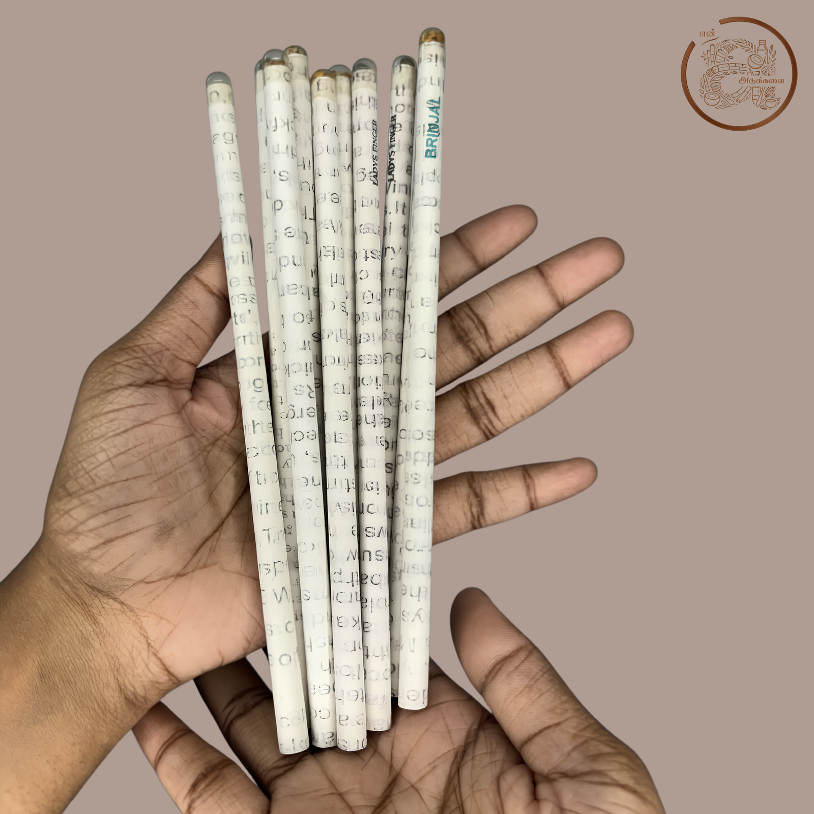 Newspaper Pencil with Seed | Seed Pencils (10 Nos)