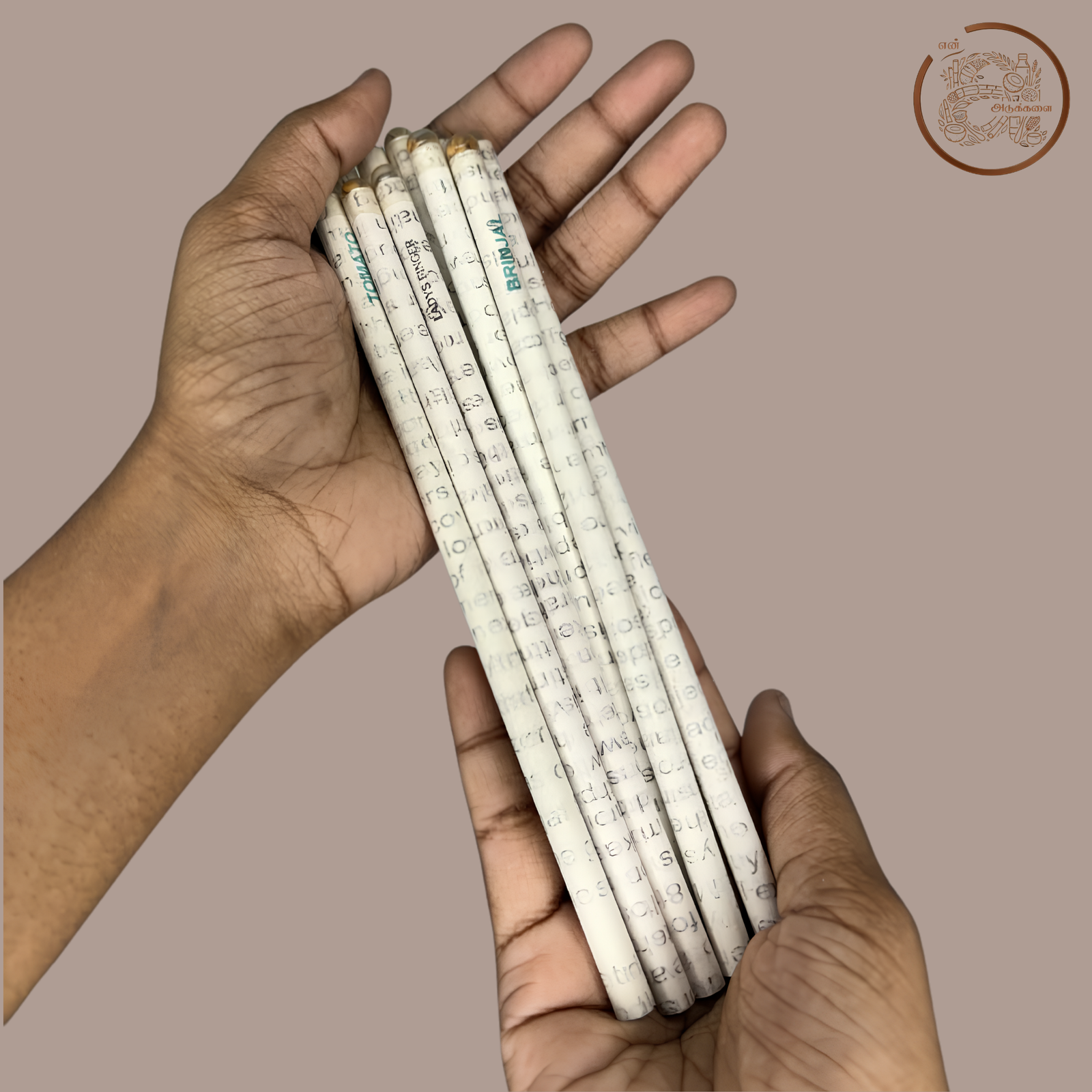 Newspaper Pencil with Seed | Seed Pencils (10 Nos)