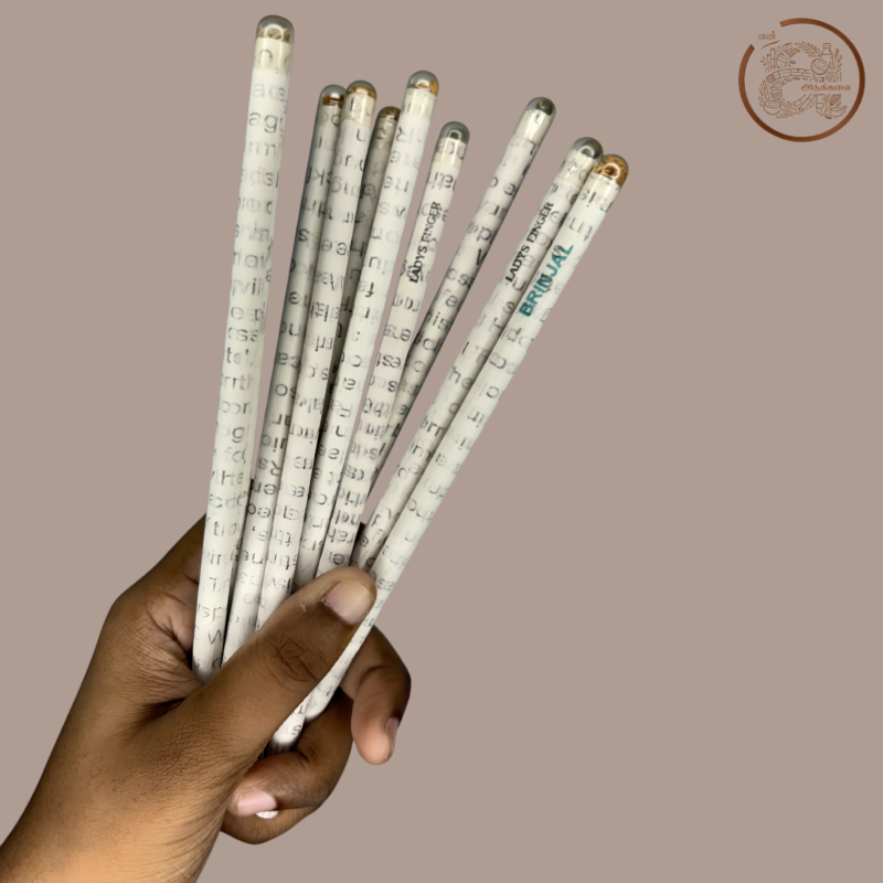 Newspaper Pencil with Seed | Seed Pencils (10 Nos)