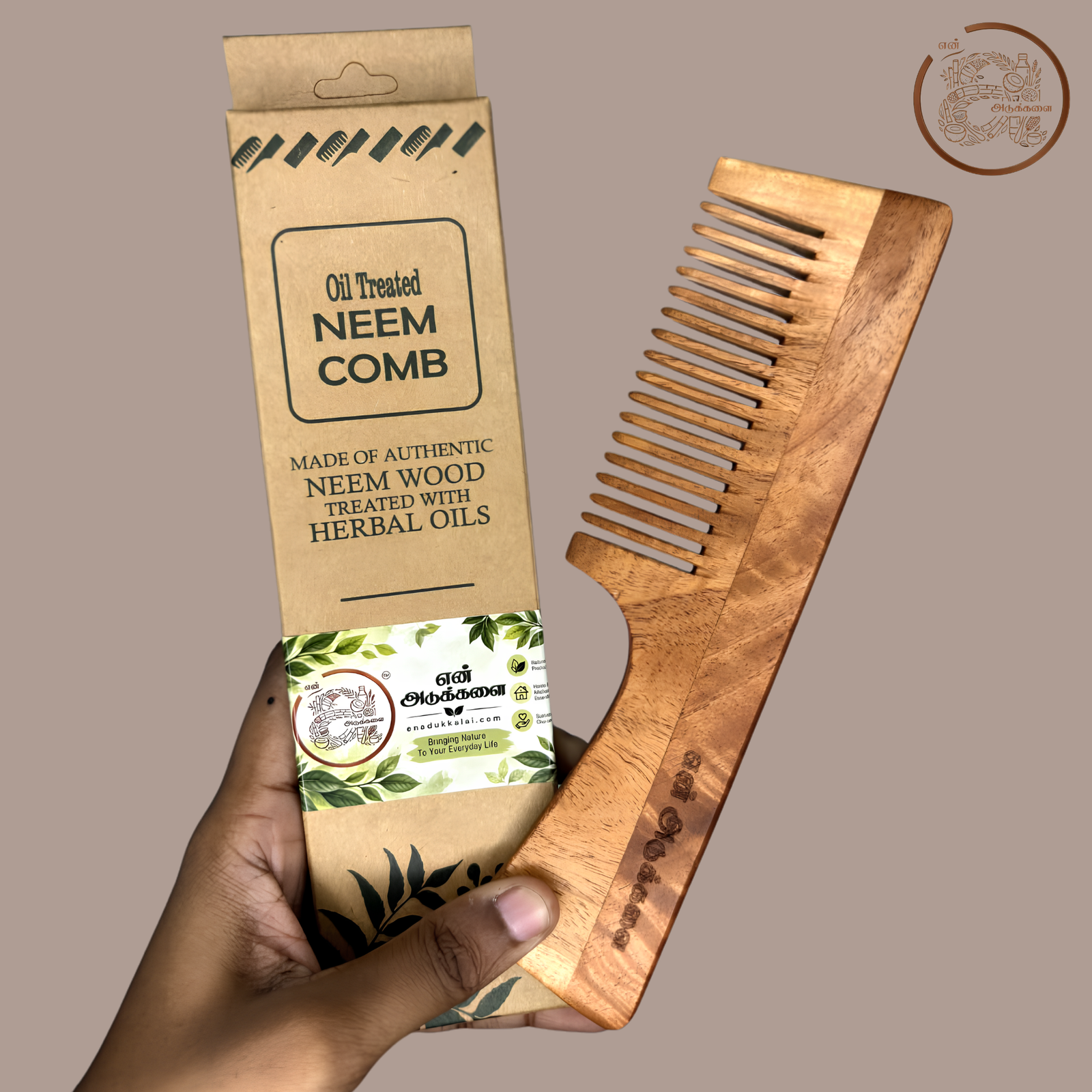 Neem Wood Handle Comb